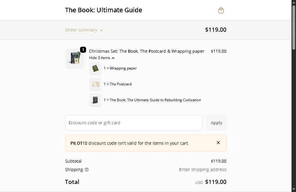 Hungry Minds Publishing checkout page showing Hungry Minds Publishing promo code box | Screenshot taken by SimplyCodes community member on Dec 20, 2025