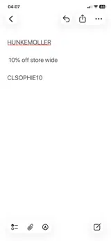 CLSOPHIE10 coupon verification screenshot