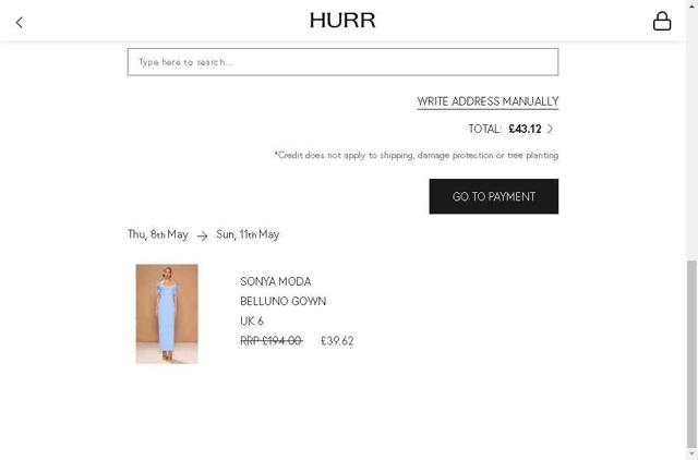 HURR Collective checkout page showing HURR Collective promo code box | Screenshot taken by SimplyCodes community member on May 3, 2025