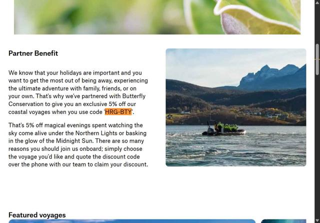 Hurtigruten checkout page showing Hurtigruten promo code box | Screenshot taken by SimplyCodes community member on May 27, 2025