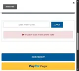 COVER coupon verification screenshot