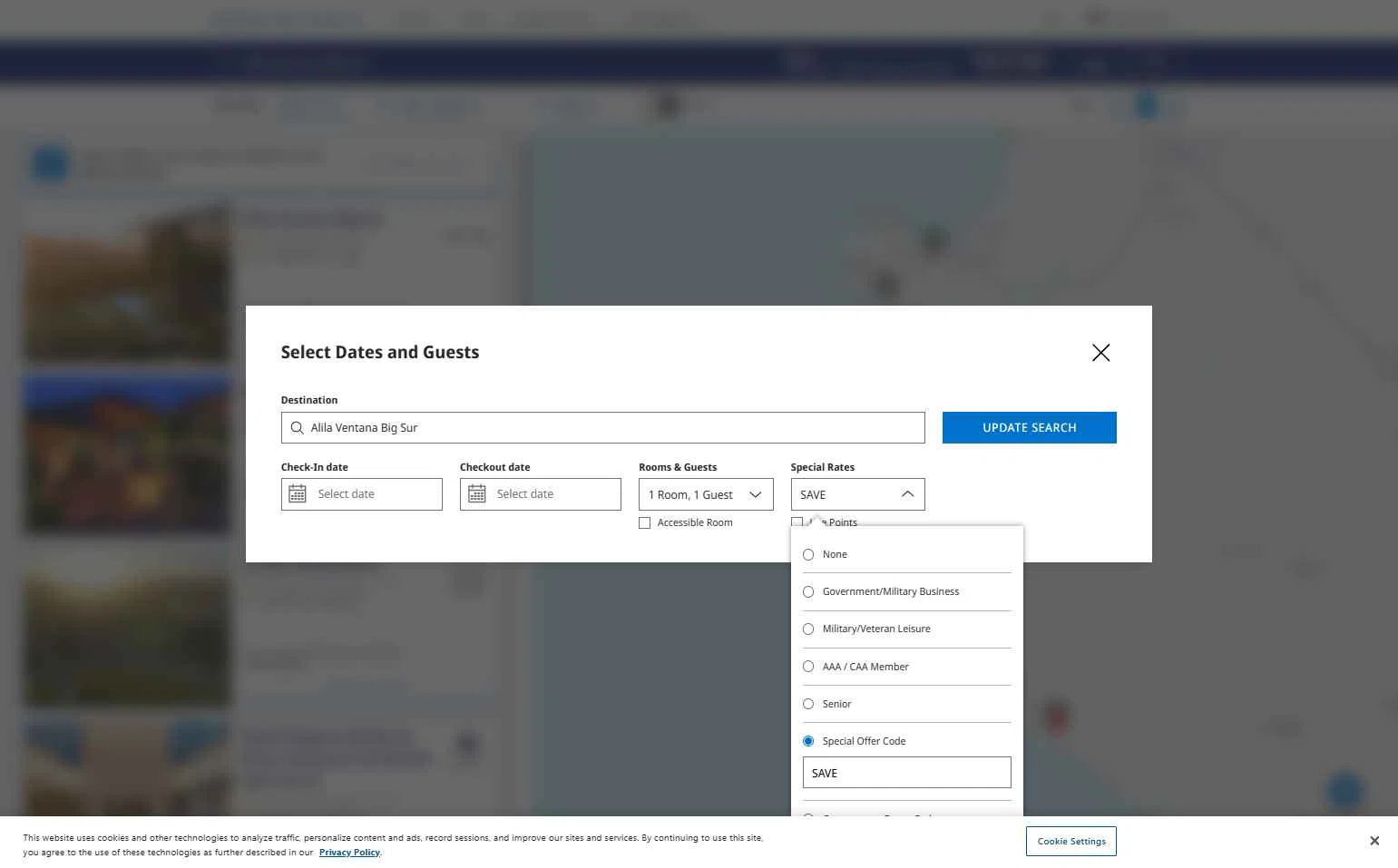 Hyatt Hotels and Resorts checkout page showing Hyatt Hotels and Resorts promo code box | Screenshot taken by SimplyCodes community member on Feb 7, 2026