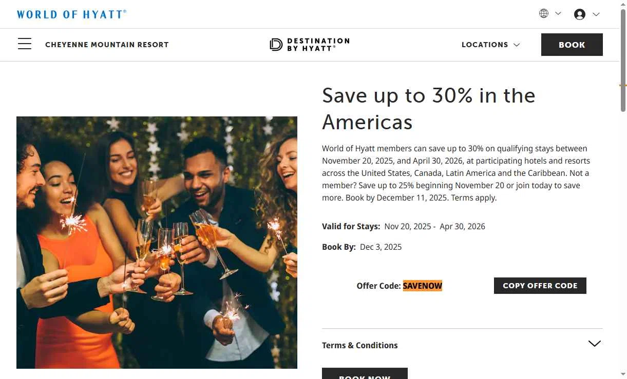 Hyatt Hotels and Resorts checkout page showing Hyatt Hotels and Resorts promo code box | Screenshot taken by SimplyCodes community member on Jan 9, 2026