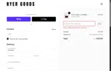 Hyer Goods coupon verification screenshot