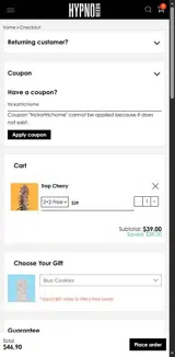 trickortrichome coupon verification screenshot