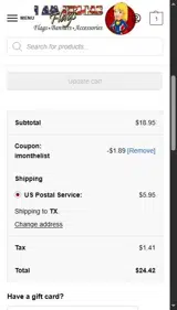 imonthelist coupon verification screenshot