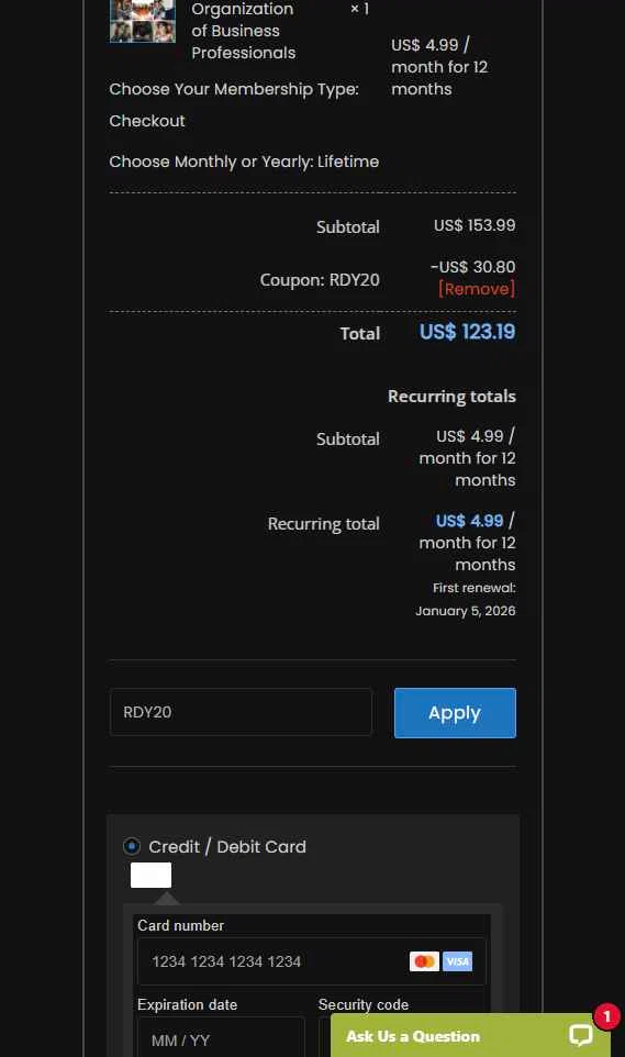 IAP Career College checkout page showing IAP Career College coupon code box | Screenshot taken by SimplyCodes community member on Dec 5, 2025