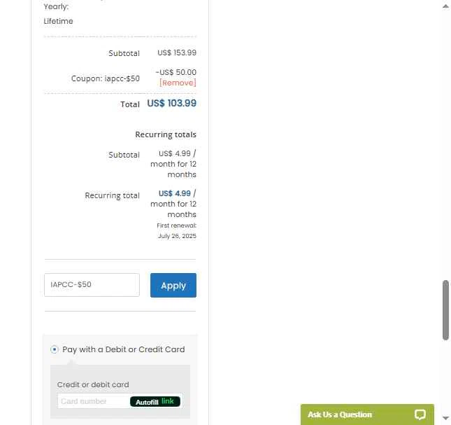 IAP Career College checkout page showing IAP Career College coupon code box | Screenshot taken by SimplyCodes community member on Jun 27, 2025