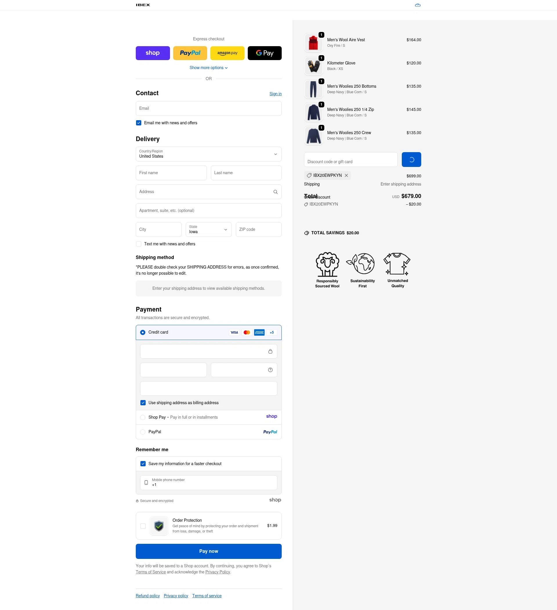 Ibex checkout page showing Ibex promo code box | Screenshot taken by SimplyCodes community member on Jan 11, 2026