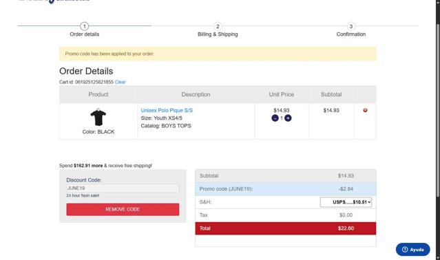 Ibiley checkout page showing Ibiley discount code box | Screenshot taken by SimplyCodes community member on Jun 19, 2025