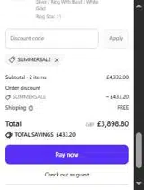 SUMMERSALE coupon verification screenshot