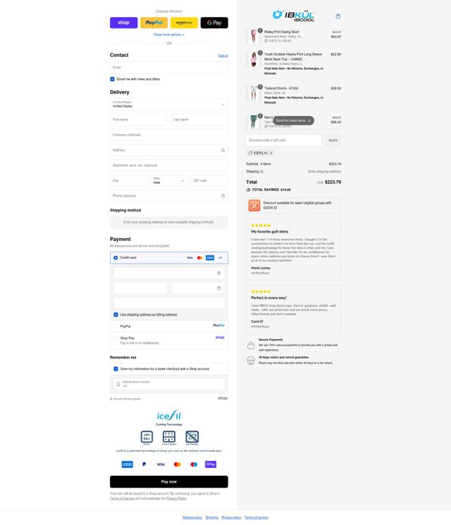 IBKUL checkout page showing IBKUL discount code box | Screenshot taken by SimplyCodes community member on Sep 14, 2025