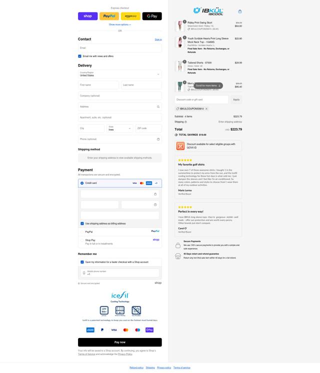 IBKUL checkout page showing IBKUL discount code box | Screenshot taken by SimplyCodes community member on Sep 14, 2025