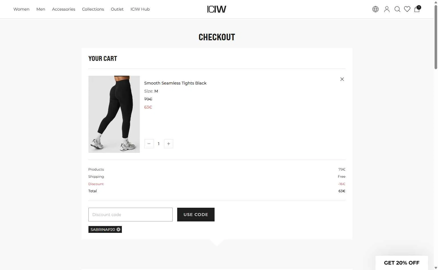 ICANIWILL checkout page showing ICANIWILL discount code box | Screenshot taken by SimplyCodes community member on Dec 14, 2025
