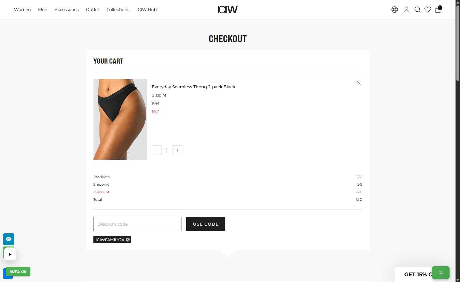 ICANIWILL checkout page showing ICANIWILL discount code box | Screenshot taken by SimplyCodes community member on Feb 3, 2026