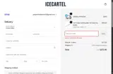 Icecartel coupon verification screenshot