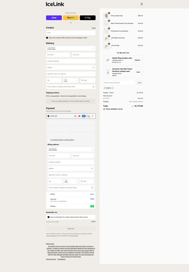 IceLink checkout page showing IceLink discount code box | Screenshot taken by SimplyCodes community member on Aug 31, 2025