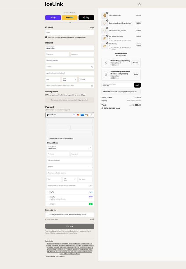 IceLink checkout page showing IceLink discount code box | Screenshot taken by SimplyCodes community member on Sep 4, 2025