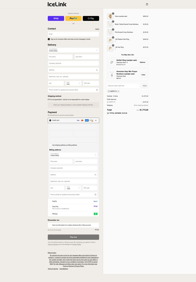 IceLink checkout page showing IceLink discount code box | Screenshot taken by SimplyCodes community member on Aug 31, 2025