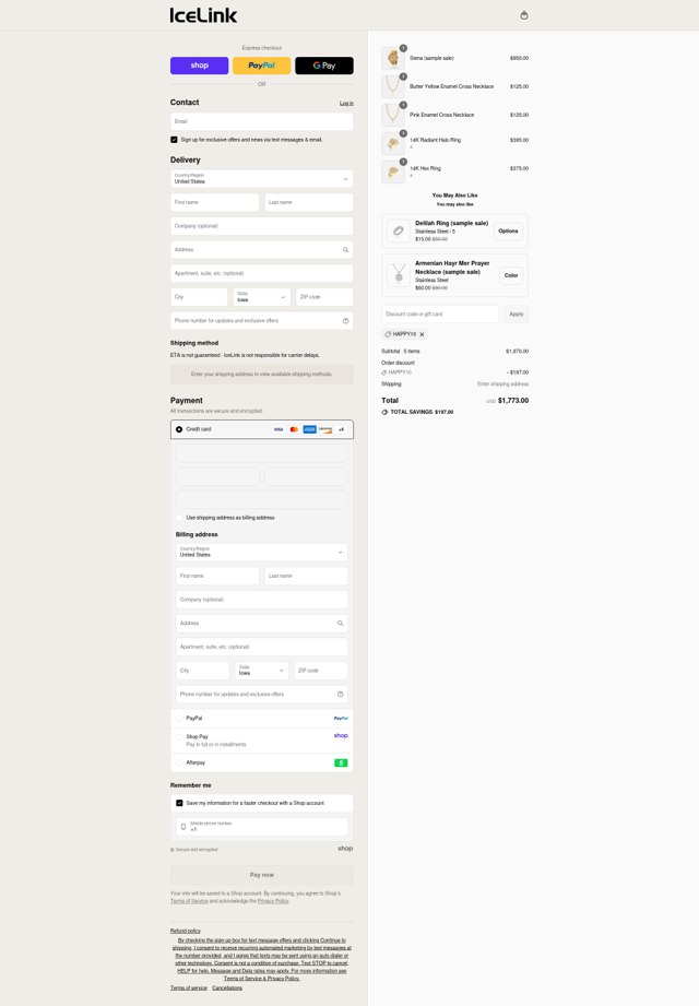 IceLink checkout page showing IceLink discount code box | Screenshot taken by SimplyCodes community member on Sep 4, 2025
