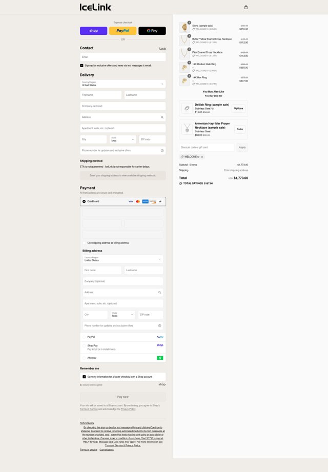 IceLink checkout page showing IceLink discount code box | Screenshot taken by SimplyCodes community member on Sep 4, 2025
