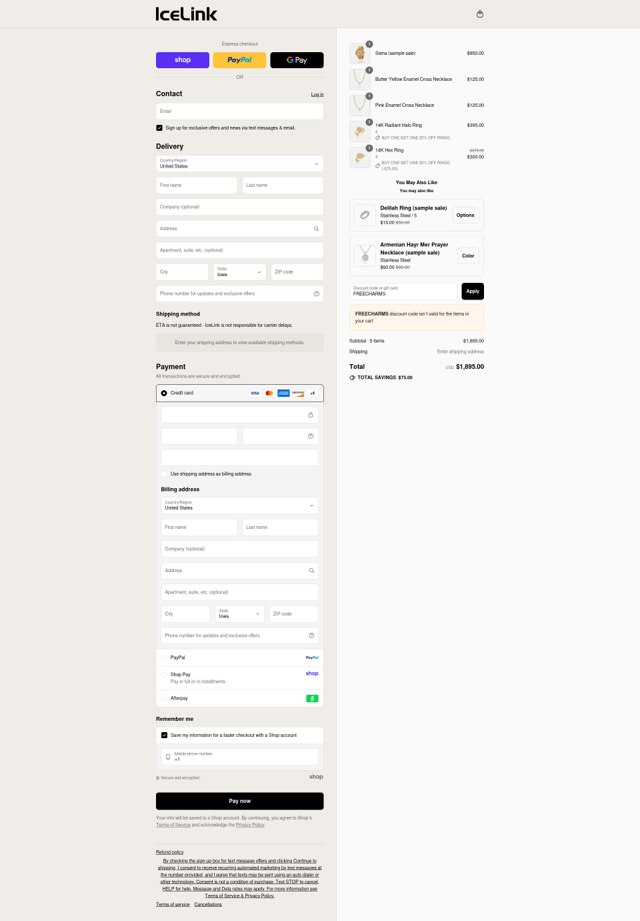 IceLink checkout page showing IceLink discount code box | Screenshot taken by SimplyCodes community member on Sep 4, 2025