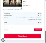 SAVE10 coupon verification screenshot