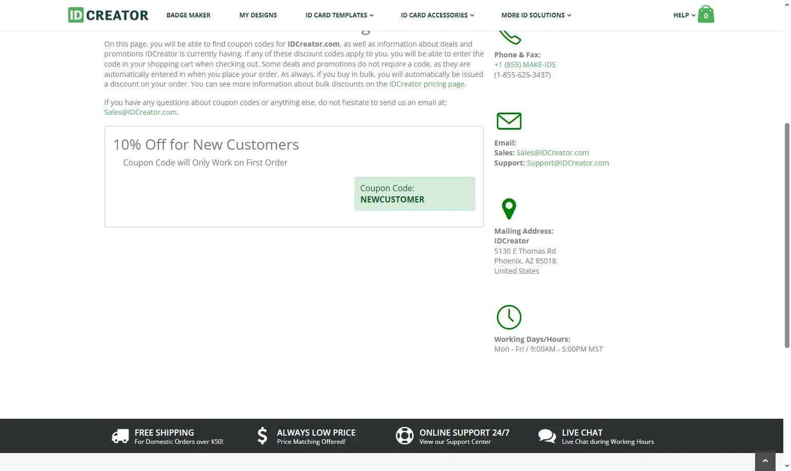 IDCreator.com checkout page showing IDCreator.com discount code box | Screenshot taken by SimplyCodes community member on Oct 12, 2025