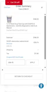 USA-15 coupon verification screenshot