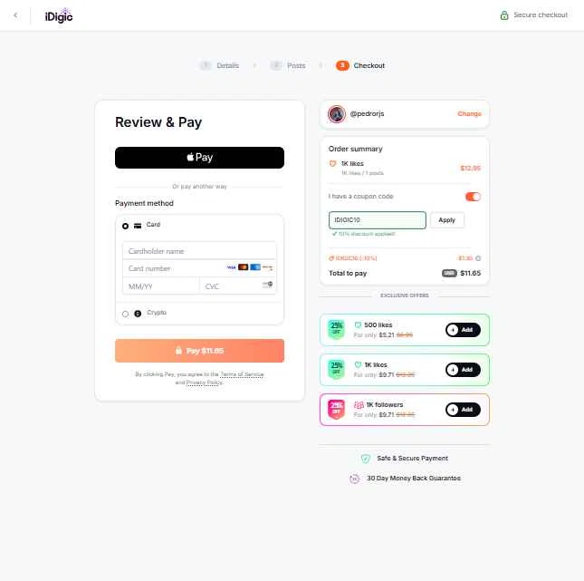 iDigic checkout page showing iDigic coupon code box | Screenshot taken by SimplyCodes community member on Nov 5, 2025