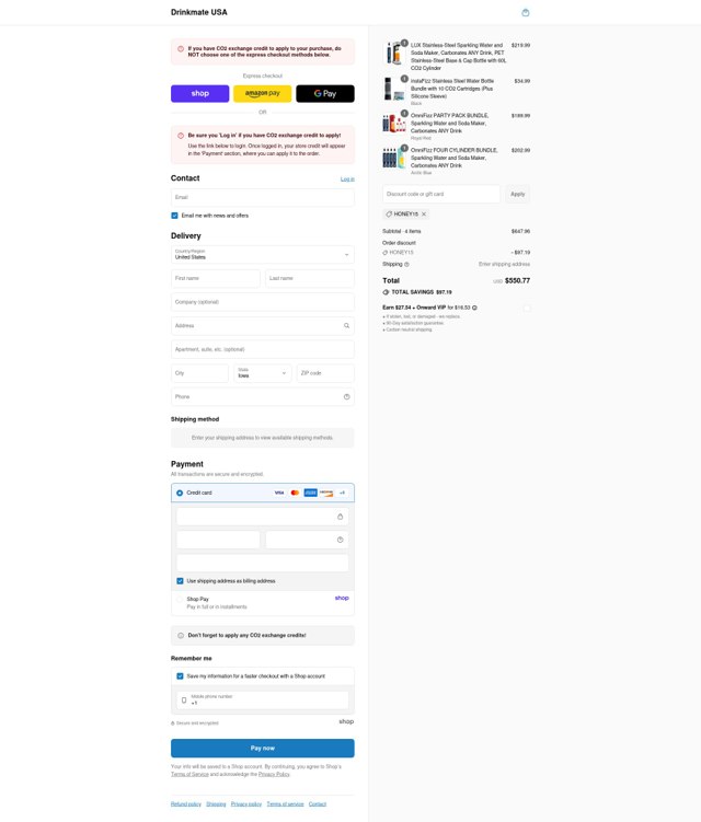 IDrink Products checkout page showing IDrink Products promo code box | Screenshot taken by SimplyCodes community member on Sep 2, 2025