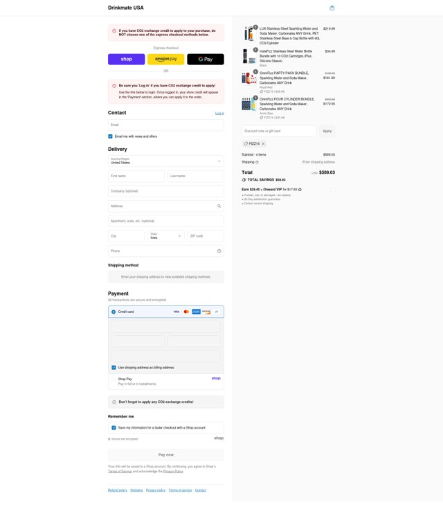 IDrink Products checkout page showing IDrink Products promo code box | Screenshot taken by SimplyCodes community member on Sep 2, 2025