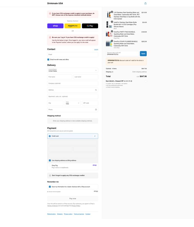 IDrink Products checkout page showing IDrink Products promo code box | Screenshot taken by SimplyCodes community member on Sep 2, 2025