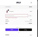 iFLY Luggage coupon verification screenshot