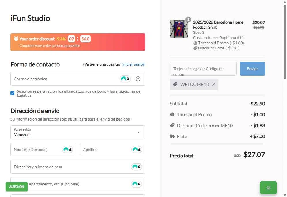 iFun Studio checkout page showing iFun Studio promo code box | Screenshot taken by SimplyCodes community member on Dec 3, 2025