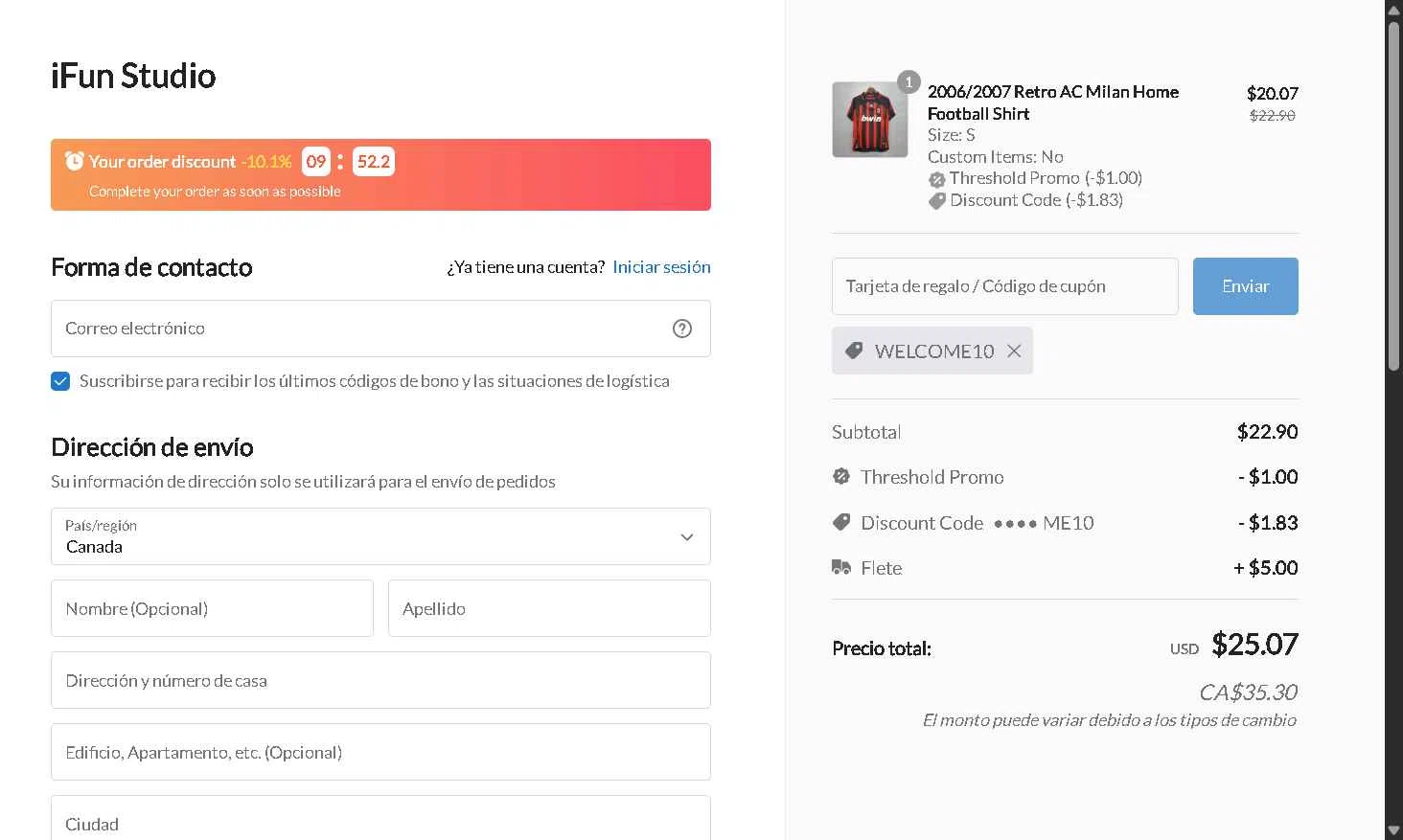 iFun Studio checkout page showing iFun Studio promo code box | Screenshot taken by SimplyCodes community member on Nov 4, 2025