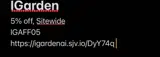 IGAFF05 coupon verification screenshot