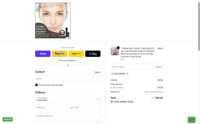 iGoNatural checkout page showing iGoNatural promo code box | Screenshot taken by SimplyCodes community member on Sep 22, 2025
