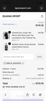 AMELIA_MOOSE33 coupon verification screenshot