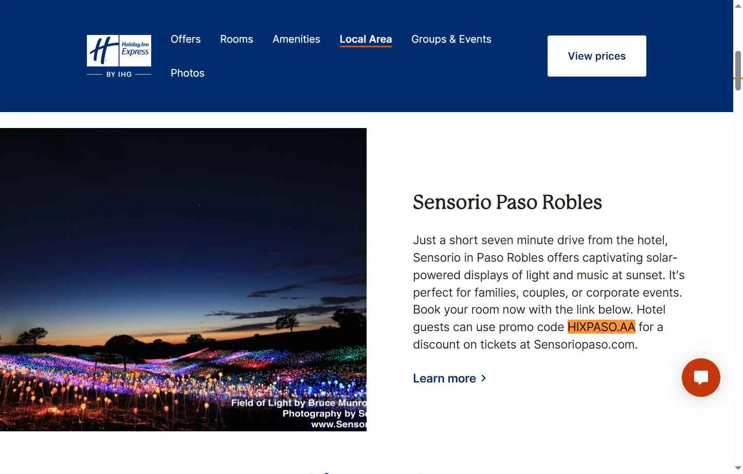 Verification screenshot for Discount Special Tickets at Sensoriopaso at IHG — 3mo ago