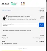 HOTDEAL coupon verification screenshot