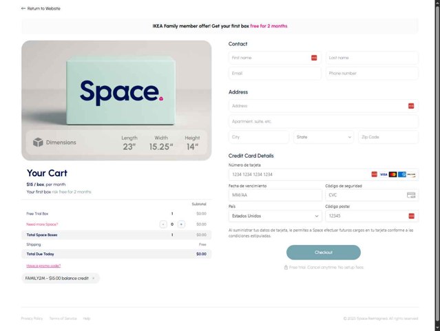 IKEA checkout page showing IKEA discount code box | Screenshot taken by SimplyCodes community member on Aug 27, 2025
