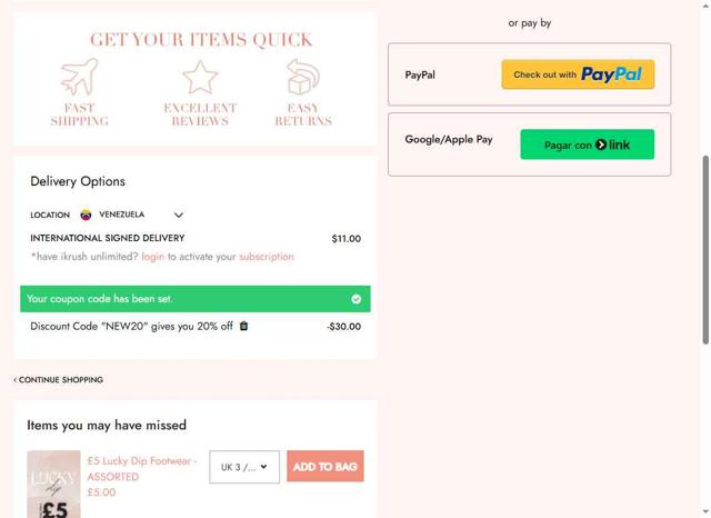 Ikrush checkout page showing Ikrush promo code box | Screenshot taken by SimplyCodes community member on Jul 26, 2025