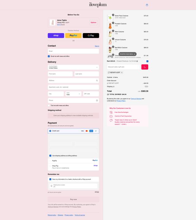 Iloveplum checkout page showing Iloveplum promo code box | Screenshot taken by SimplyCodes community member on Sep 12, 2025