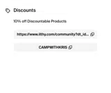 CAMPWITHKRIS coupon verification screenshot