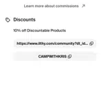 CAMPWITHKRIS coupon verification screenshot