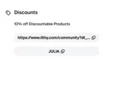 JULIA coupon verification screenshot