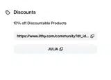JULIA coupon verification screenshot