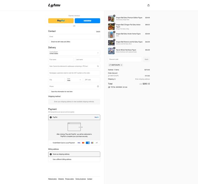 Lytmi checkout page showing Lytmi discount code box | Screenshot taken by SimplyCodes community member on Sep 4, 2025