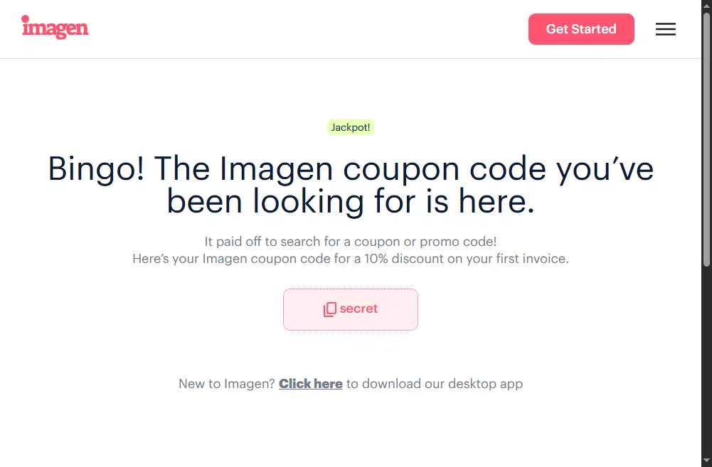 Imagen checkout page showing Imagen promo code box | Screenshot taken by SimplyCodes community member on Dec 11, 2025